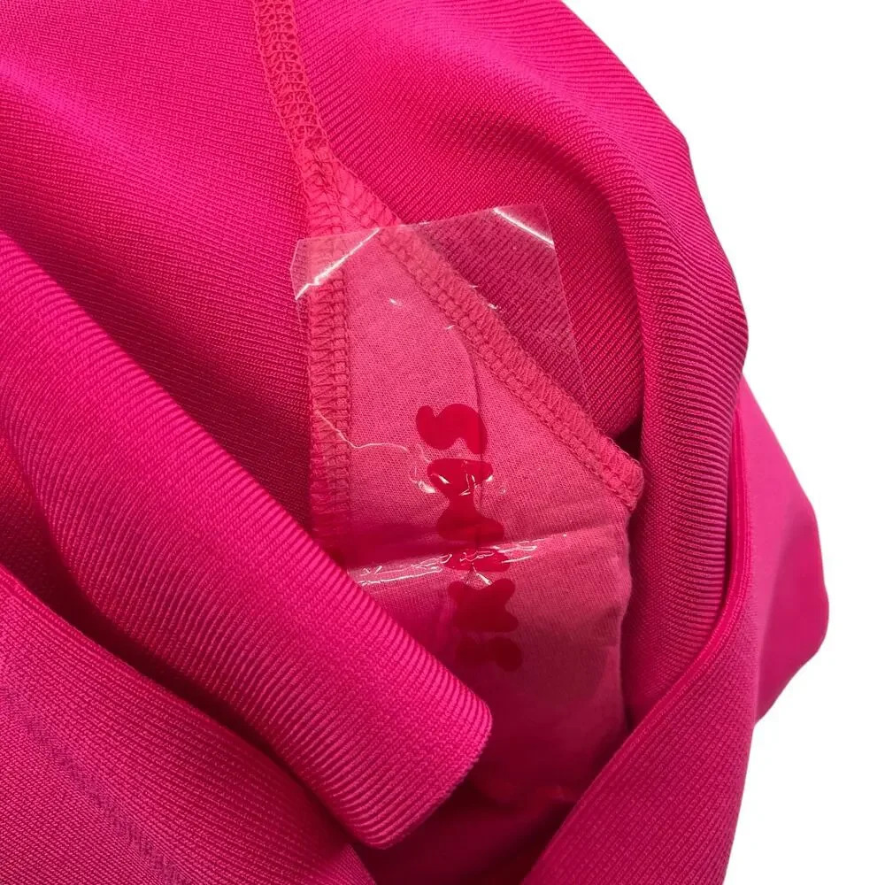 Skims Knit Swim‎ Mid Waist Shorts Magenta Pink Size Small - Picture 11 of 11